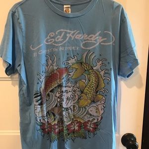 Ed Hardy Mens Koi Fish T-shirt